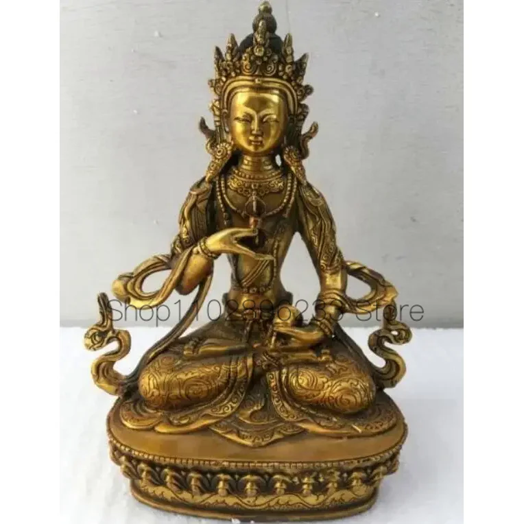 

Copper Statue Tibetan brass Bronze Vajradhara Buddha Statue 8.4"H