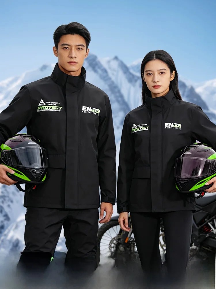 

Adult Motorcycle Rain Suit Men's Outdoor Climbing Separate Style Waterproof Bicycle Riding Raincoat Rain Pants Full Body Prot...