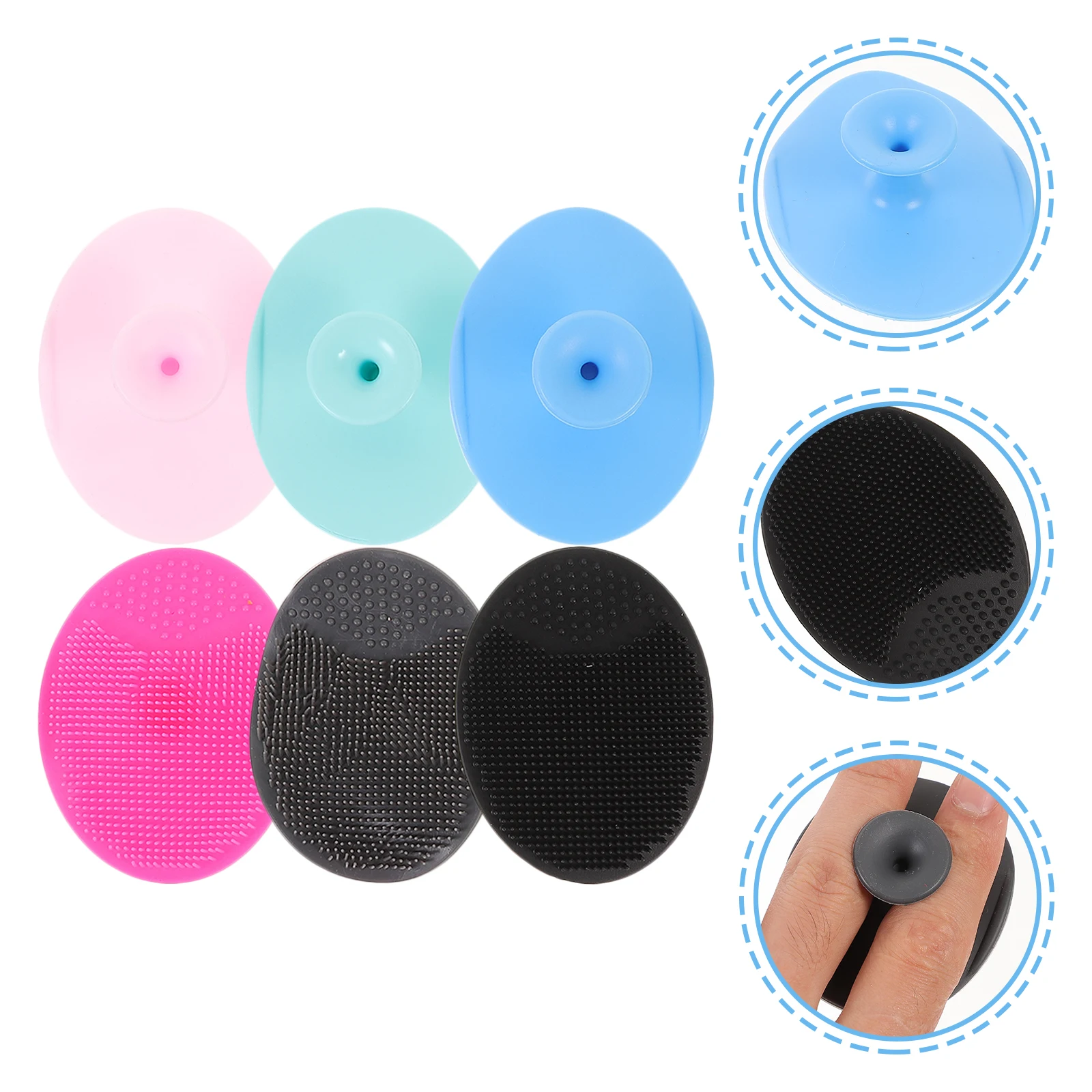 

6 Pcs Silicone Cleansing Brush Face Scrub Cleaner Scrubber Exfoliate Deep Cleaning