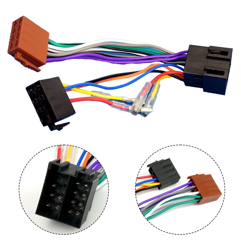 16 Pin For ISO Vehicle For Radio Harness Adapter For Standardized For ISO Female To For ISO Socket Interconnection