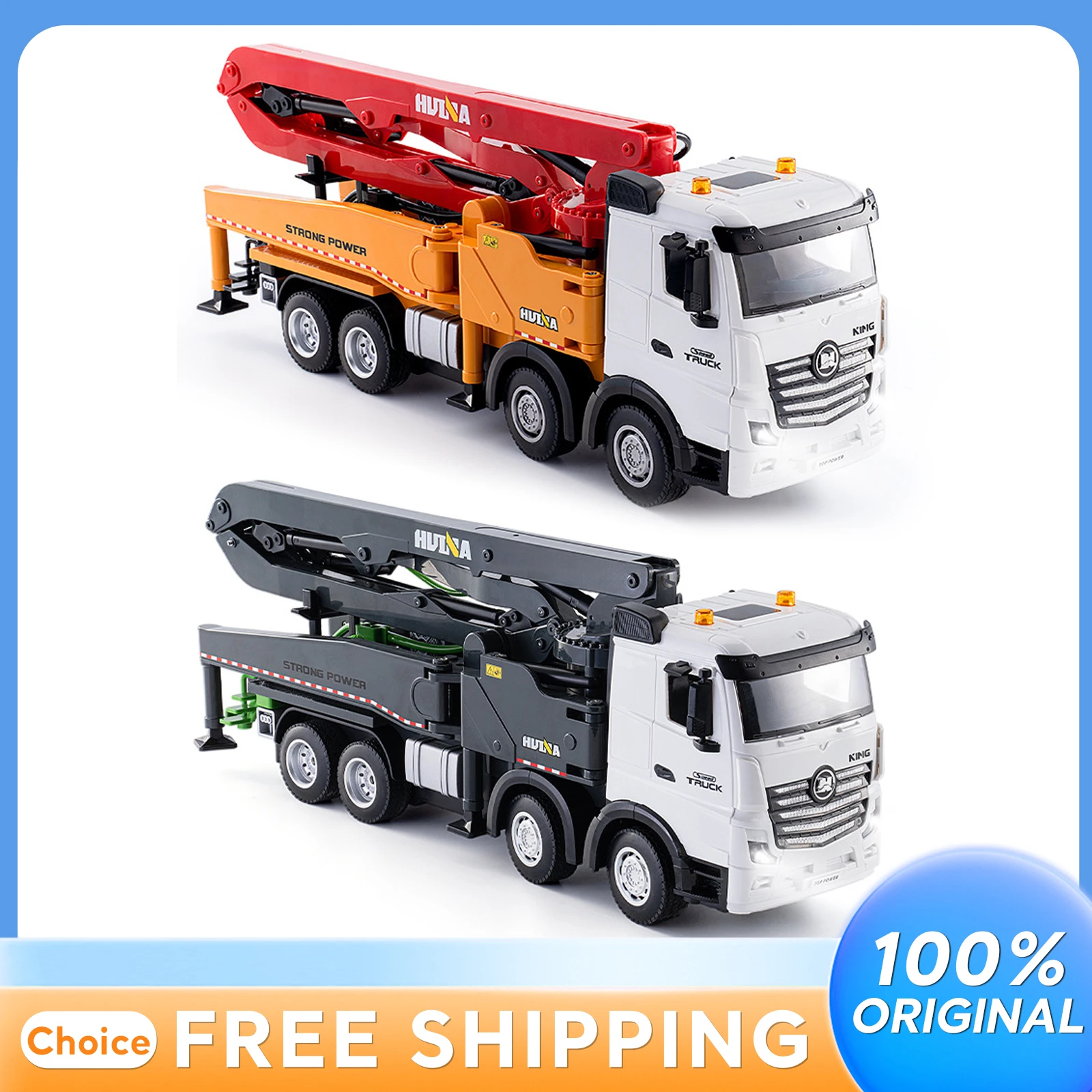 

Hui Na 1381 1:18 Scale Remote Control Cement Transport Truck Water Spray Sound Light Alloy Electric Engineering Vehicle Model