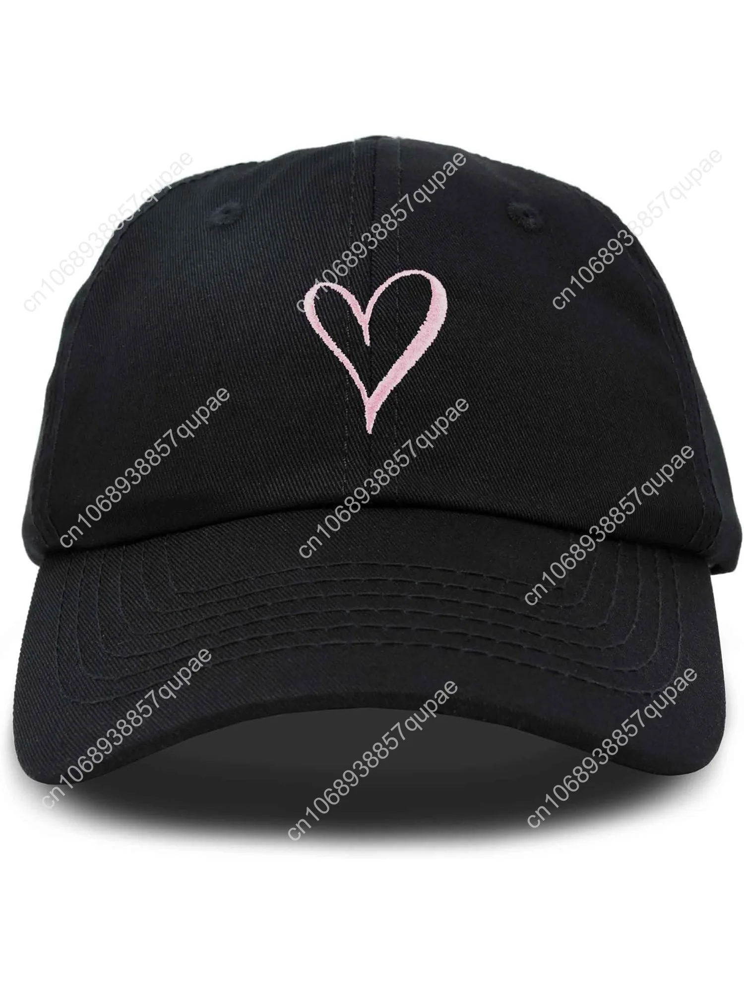 

Hand Drawn Heart Hat Womens Embroidered Baseball Cap