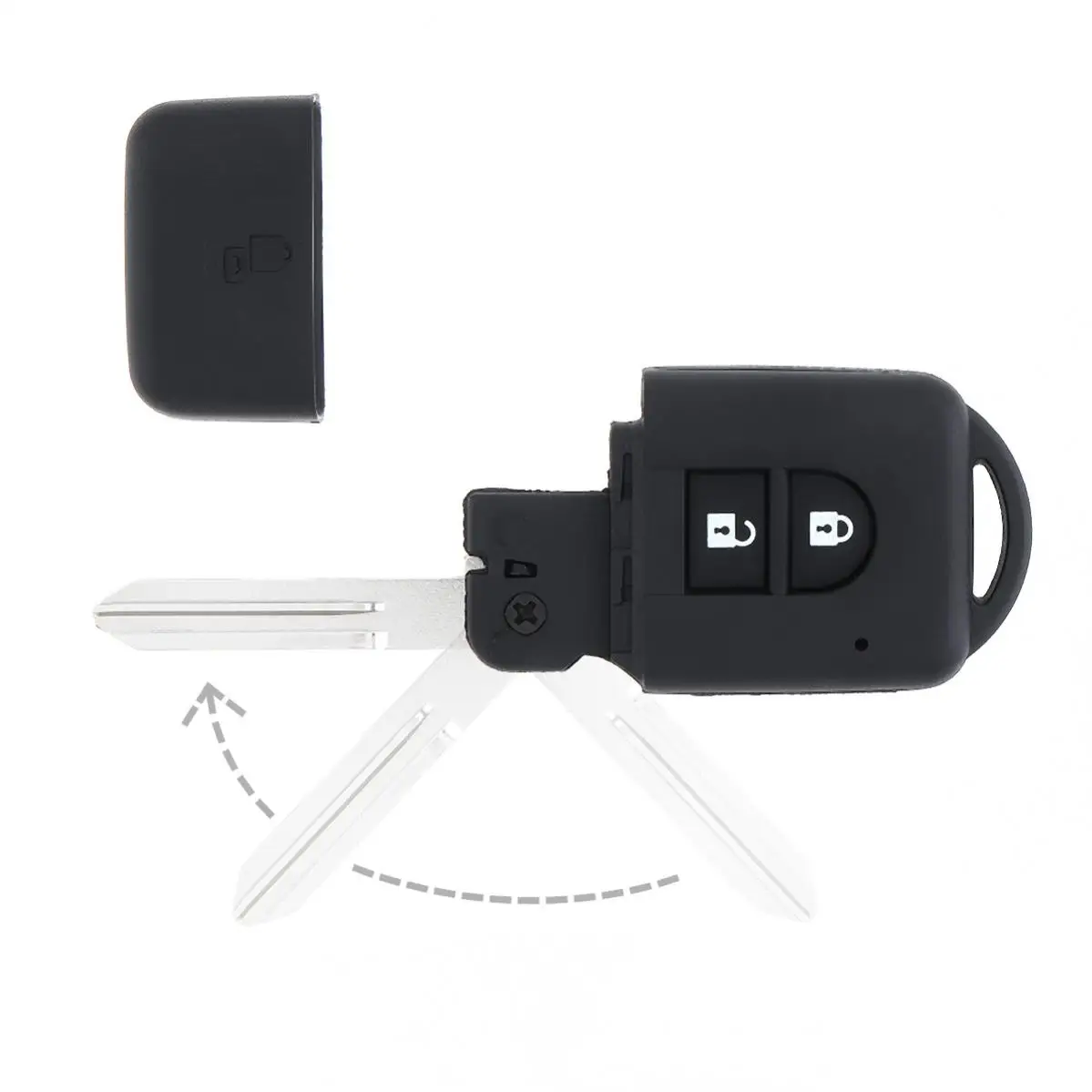 2 Knoppen Smartnew Auto Remote Key Shell Fit Voor Nissan Micra X-Trail/Qa-Shqai Note/du-Ke/Juke Parthfinder