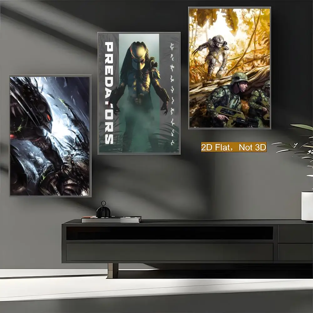 Arnold Schwarzenegger The Predator Poster Premium PP Wall Decal - Peel & Stick, HD Print, Waterproof Home Decor