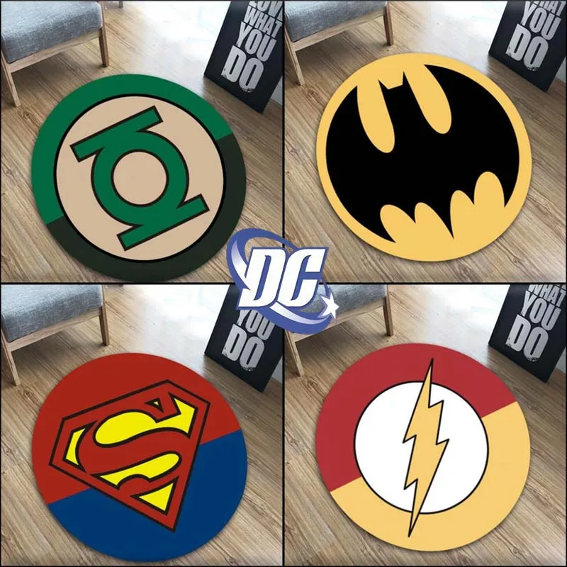 DC Comics Batman Cartoon Anime Tapetes Redondos, Home Living Room Quarto, Tapete para Crianças Decoração, Presentes de Aniversário, Novo