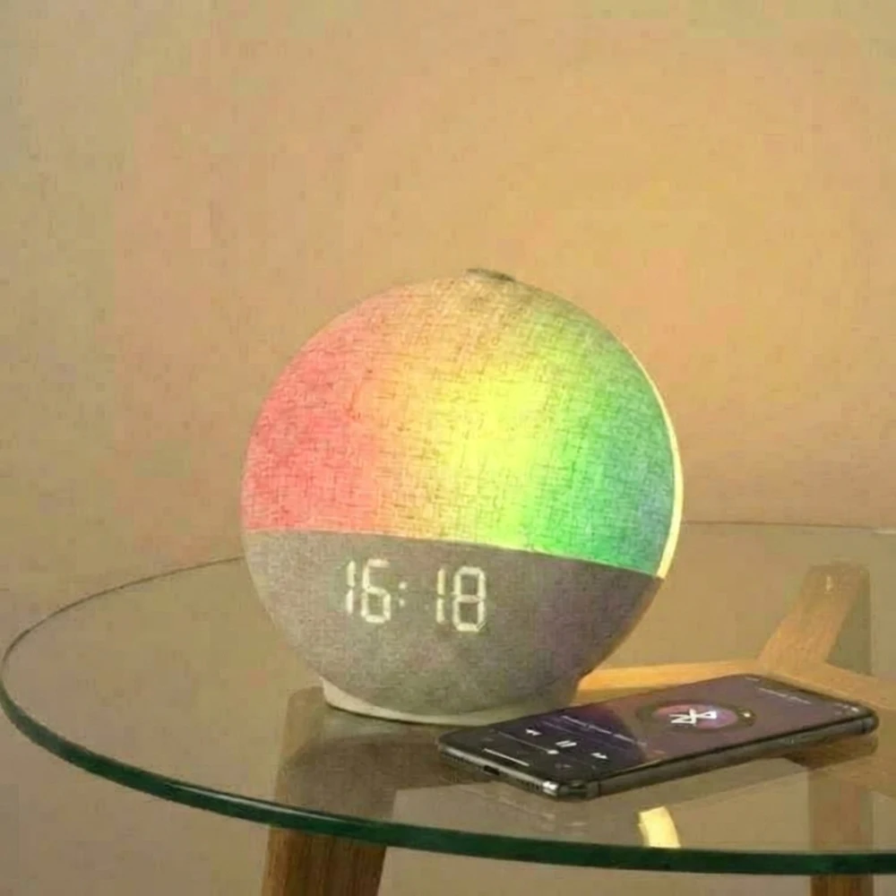 Wake Up Light Sunrise Alarm Clock White Noise Machine  Color Night Light Sleep Aid Ideal Gift Bedroom Décor