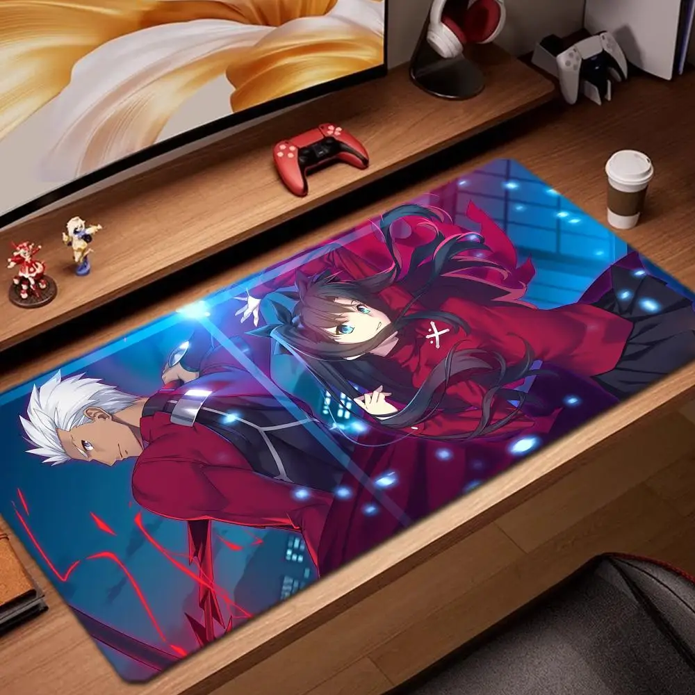 

Fate Stay Night Mouse Pad Game Accessories keyboard pad XXL large locking edge 1200X600 mm table mat Gaming mousepad