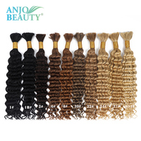 Deep Wave Human Hair Bulk For Braiding  No WeftRemy Bulk Human Hair 14 To 28 Inch Bulk Hair Extensions 50g