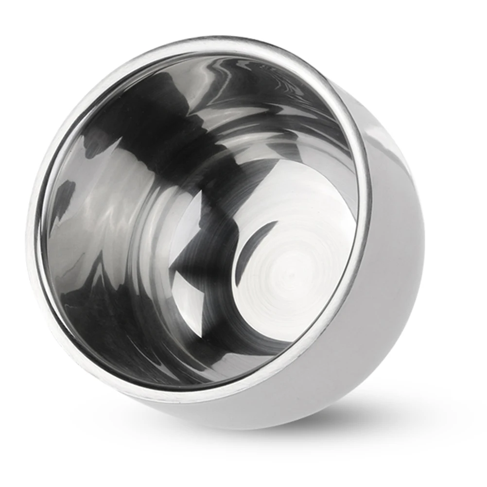 

Stainless Steel Shaving Bowl Barber Shop Razor Manual Proper Size Bubble Soap Cup