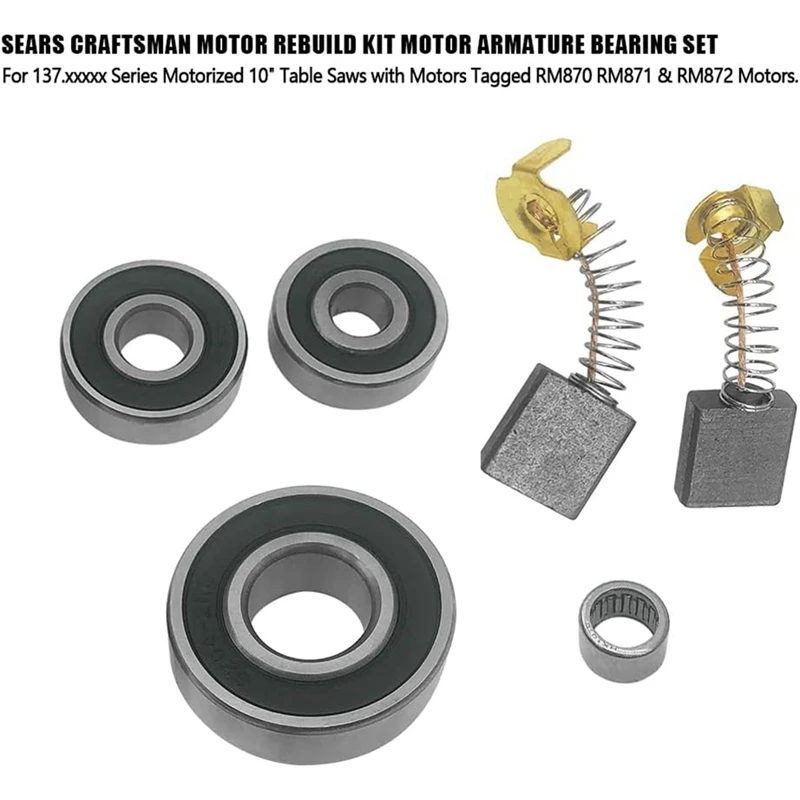 Motor Rebuild Kit For Sears RM870 RM871 RM872 Table Saw Motor For 137.Xxxxxx Motorized Table