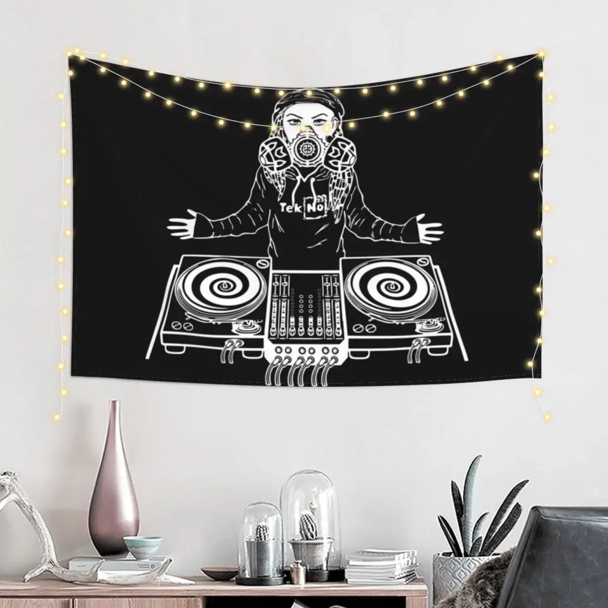 2323083 - Tekno 23 mask girl Tapestry Room Decor Carpet On The Wall Bed Room Decoration Tapestry