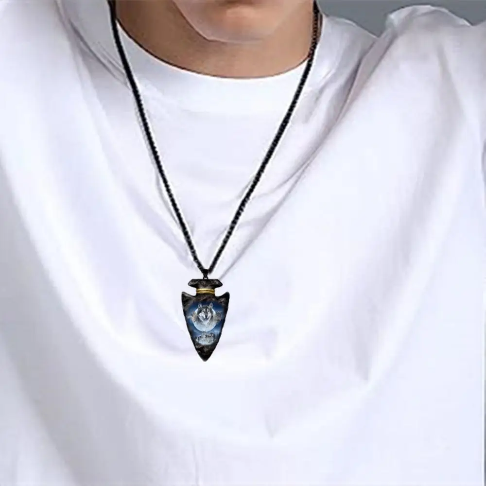 Indian Elder Pendant Animal Necklace Hip Hop Black Link Chain Necklace Men's Necklace Valentine's Day Gift Jewelry Accessories
