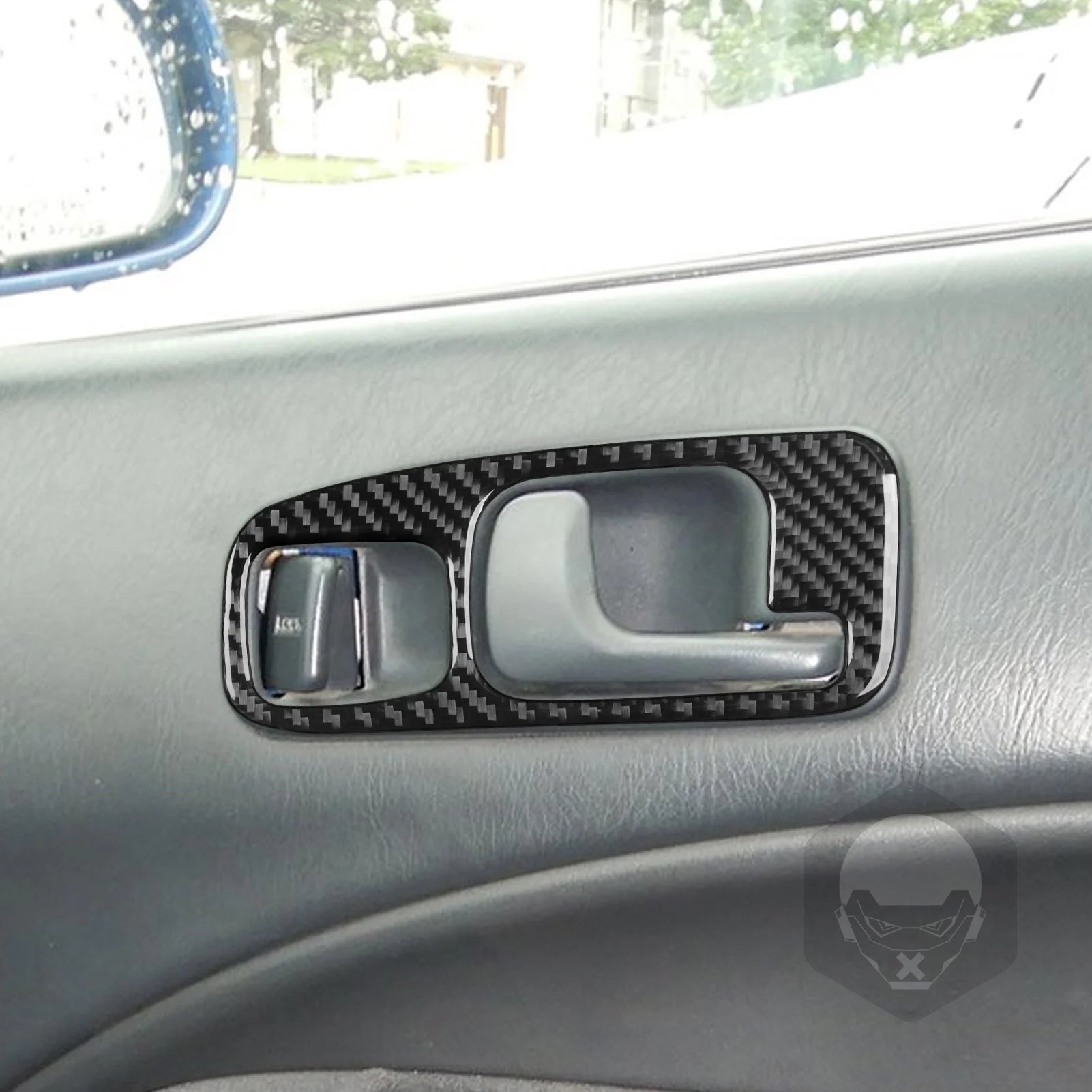 For Honda Civic 1996 1997 1998 1999 2000 Carbon Fiber Inner Door Handle Switch Panel Trim Cover Car Interior Accessories Sticker