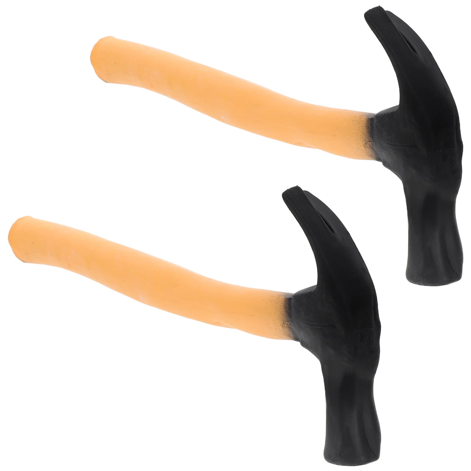 

2Pcs Fake Rubber Hammer Prank Halloween Party Cosplay Funny Trick Hammer Performance Props Halloween Costume Props