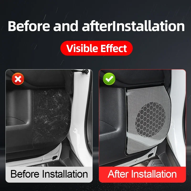 For Toyota Land Cruiser Prado 250 LC250 2024 2025 Stainless Steel Speaker Grilles Covers Anti-Rust Interior Upgrade Accessories