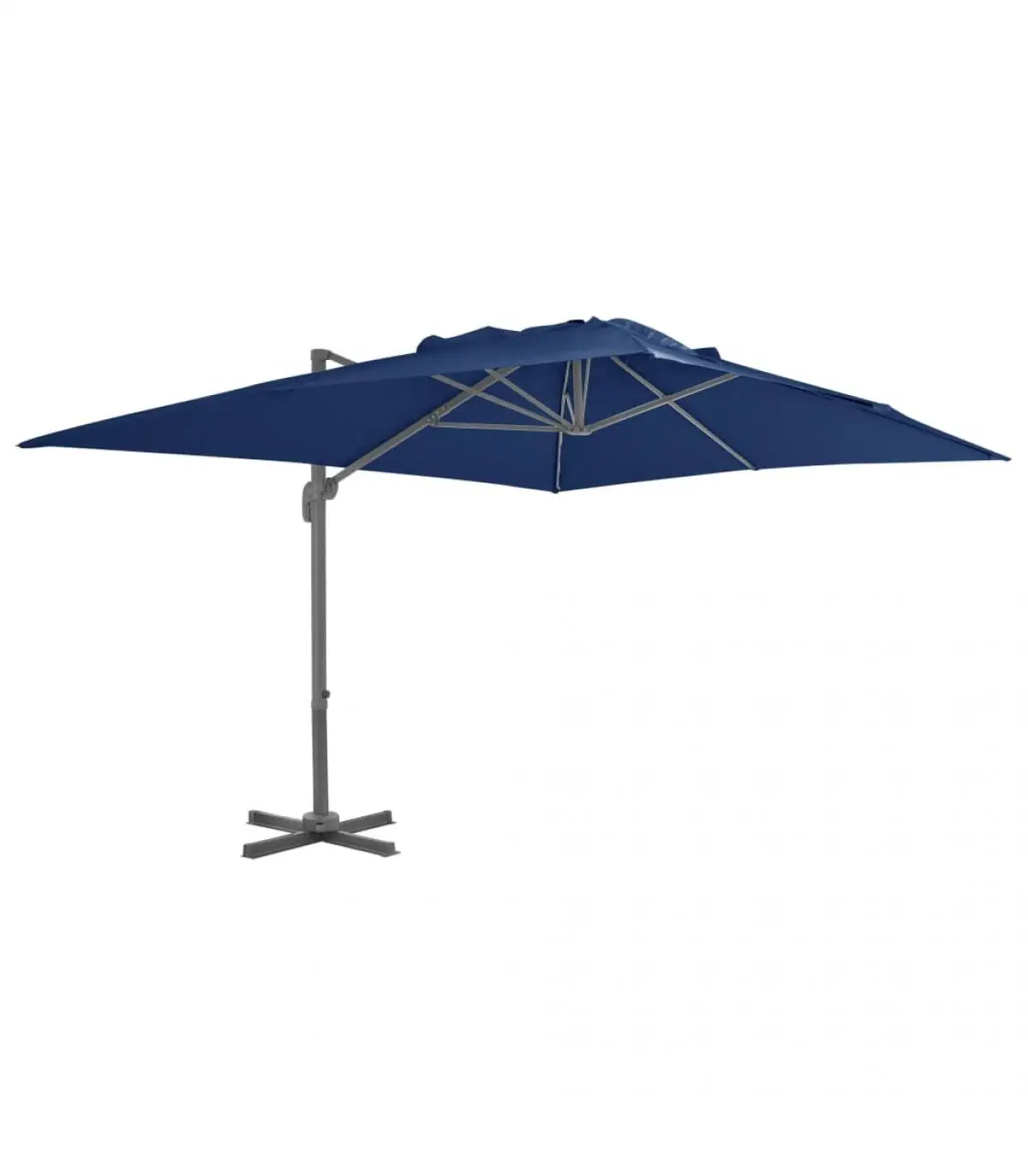 4x3 m Navy Blue Aluminum Post Umbrella Umbrella