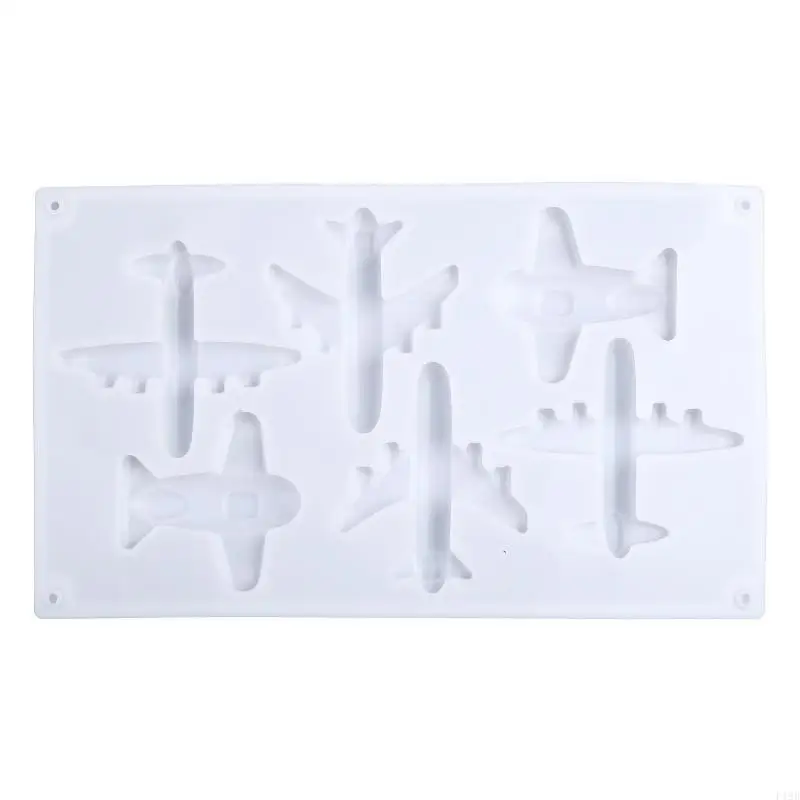 F19B 5 Cavity Aircraft Silicone Mold Fondant Mousse Cake Mould Chocolate Decorating Sugarcraft Paste Baking Tool