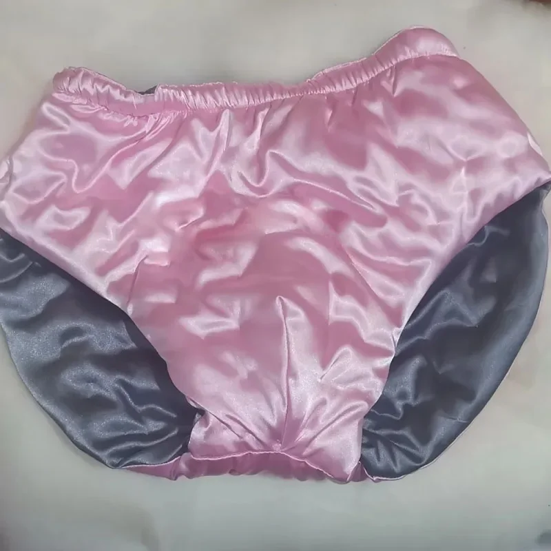 

Мужские шелковистые трусы из смешанного хлопка, легкие глянцевые мягкие брюки ручной работы, сексуальные трусики BF для частной вечеринки (размер большой пышный)