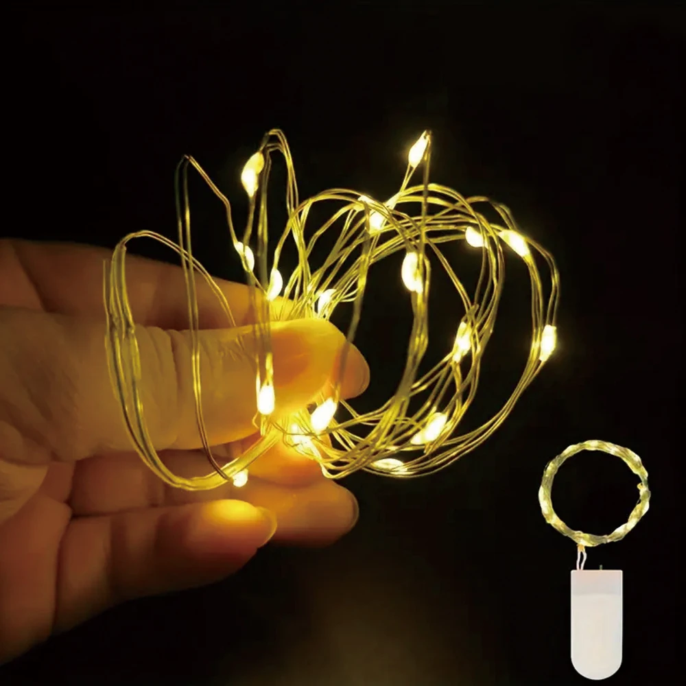 Led Copper Wire Fairy Lights Mini Christmas Light Waterproof String Lights DIY Christmas Wedding Party Decor Garland Night lamp