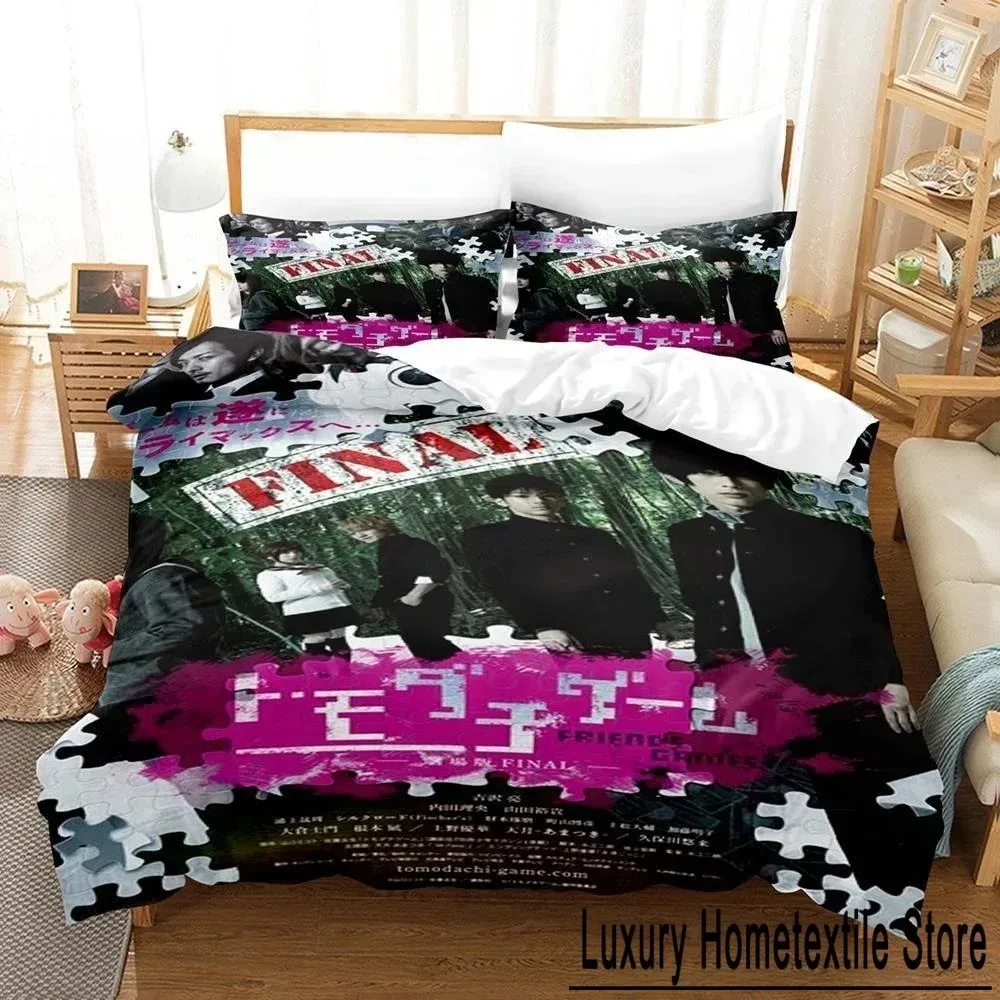 

Fashion 3D Printed Anime Tomodachi Game Bedding Set Single Twin Full Queen King Size Bed Set Aldult Kid Bedroom Duvet Cover Sets