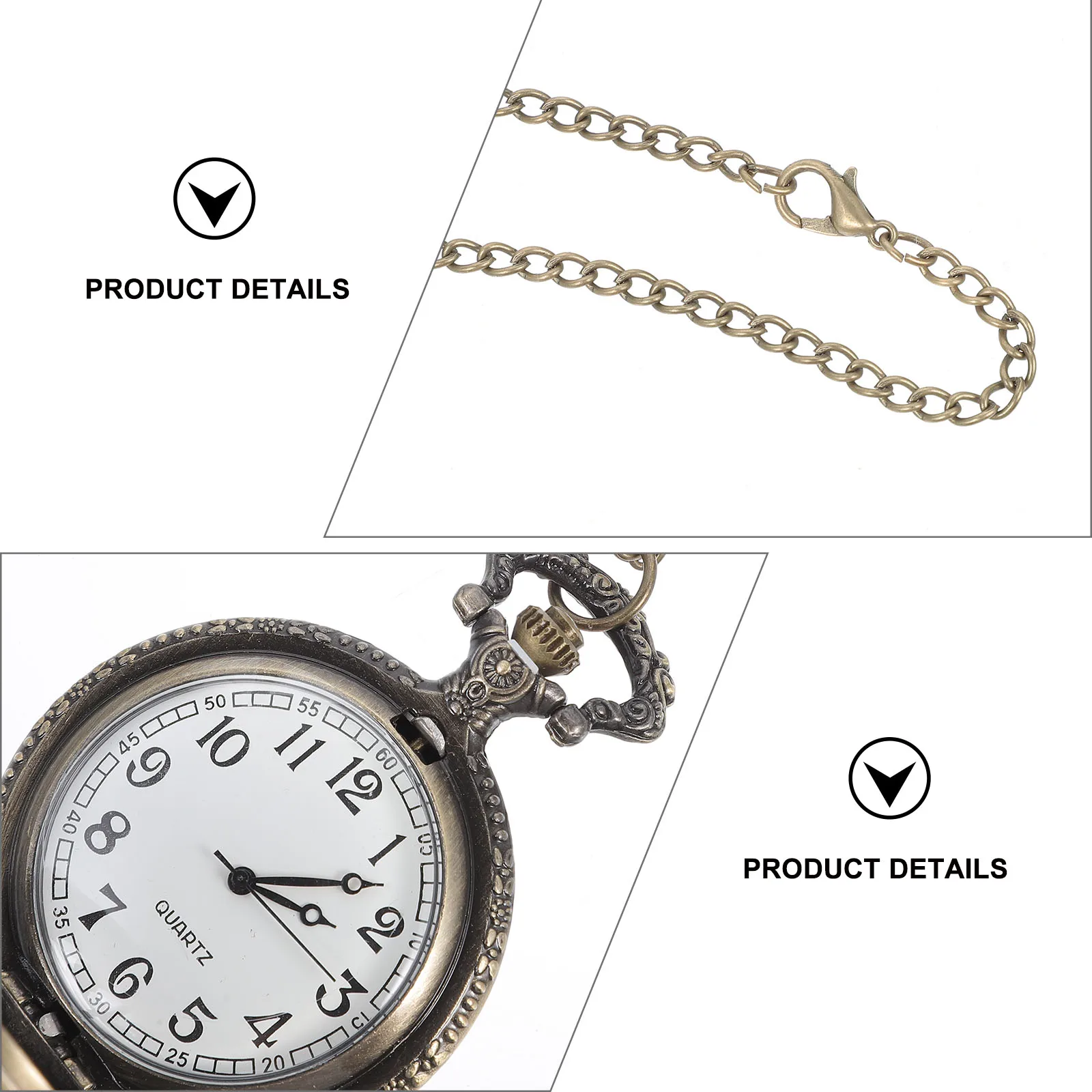 

Hanging Pocket Necklace Vintage Quartz Mini Size Durable Gift Hanging Pocket Watch Christmas