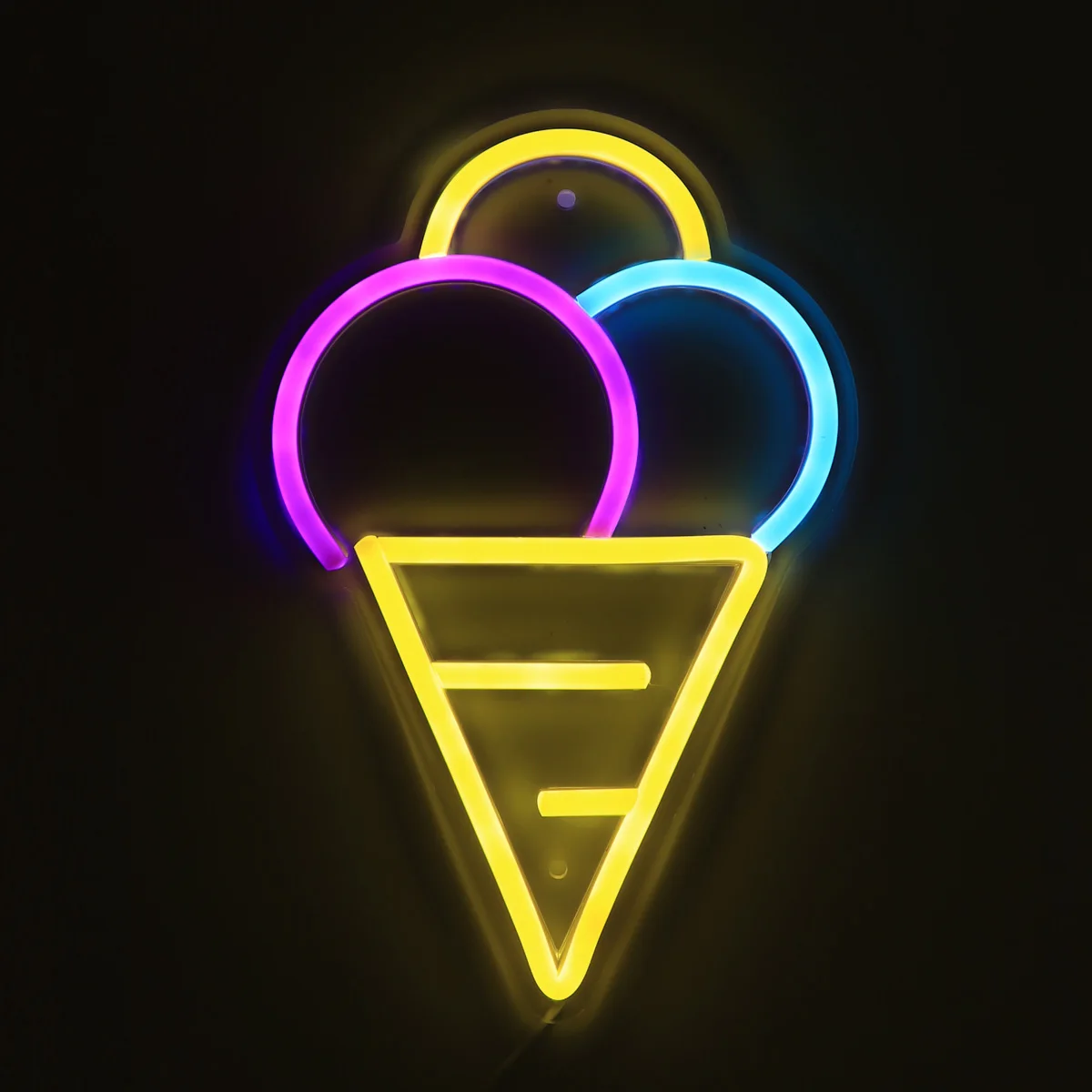 Imagem -05 - Ice Cream Led Wall Neon Art Sign Night Light para Shop Party Decoração de Sobremesa 6.73 x 10.24 1pc