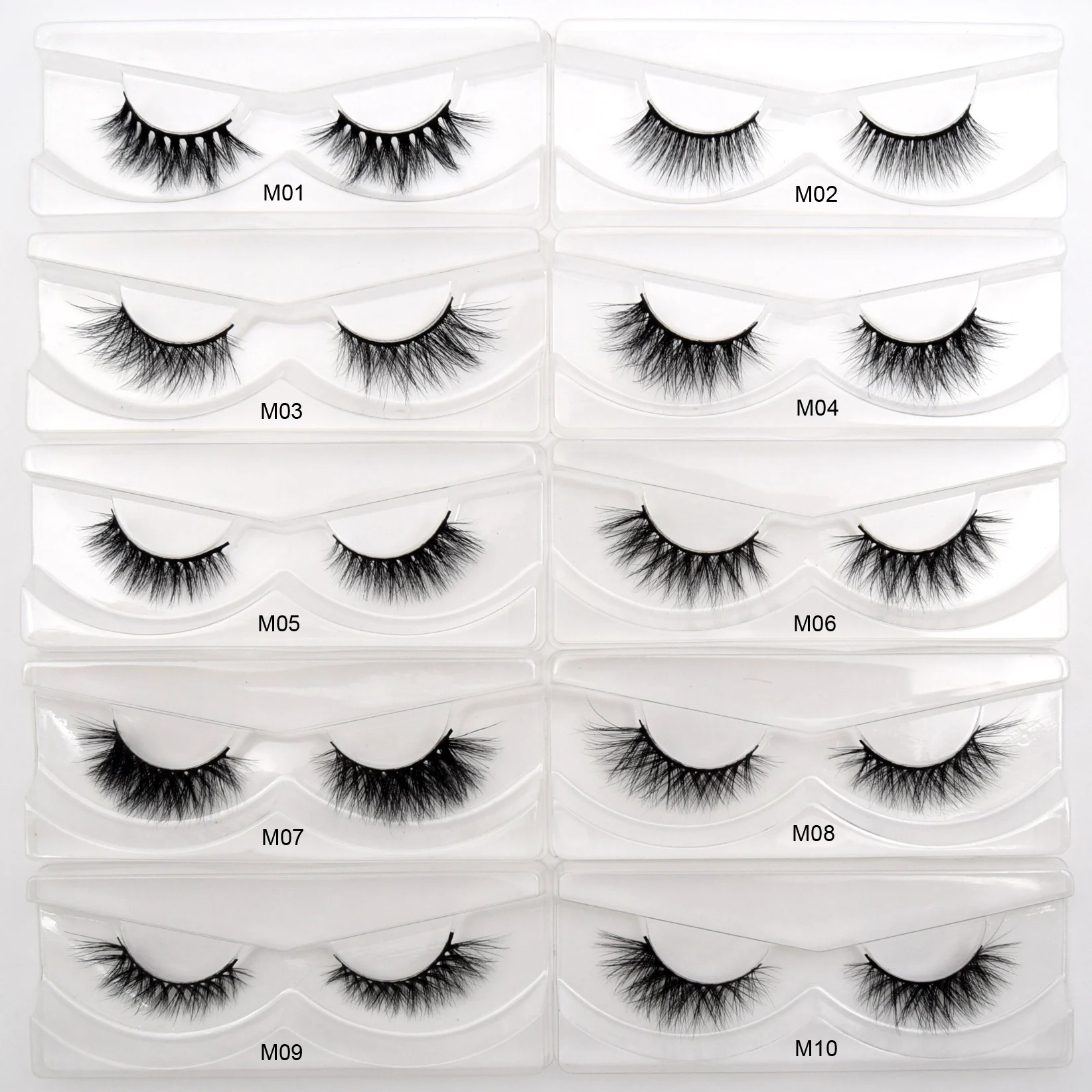 Demi-cils en vison 3D Visofree, 30/60/100 pièces, faux cils naturels en vrac, pour maquillage, vente en gros