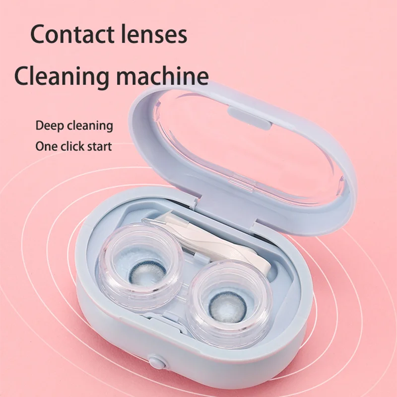 Contact Lens Ultrasonic Cleaning Machine Beauty Pupil Storage Cleaning Container Travel Portable Washer Contact Lens Cleaner