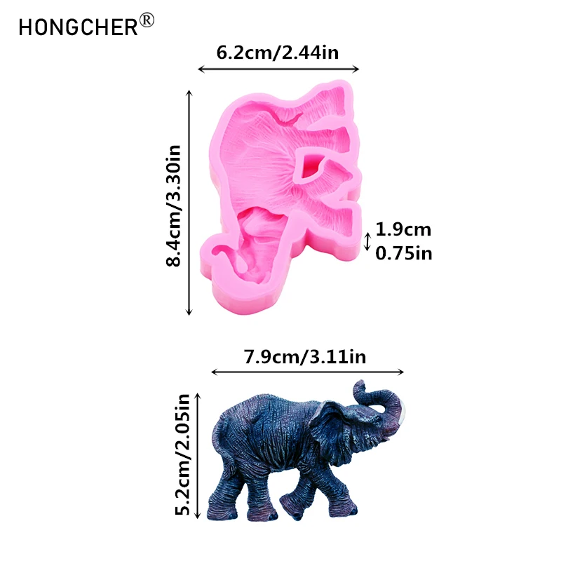 قوالب السيليكون الفيل الراتنج اكسسوارات الديكور الثلاجة ملصق قوالب اليدوية الشوكولاته الوجه كعكة الخبز قوالب #2