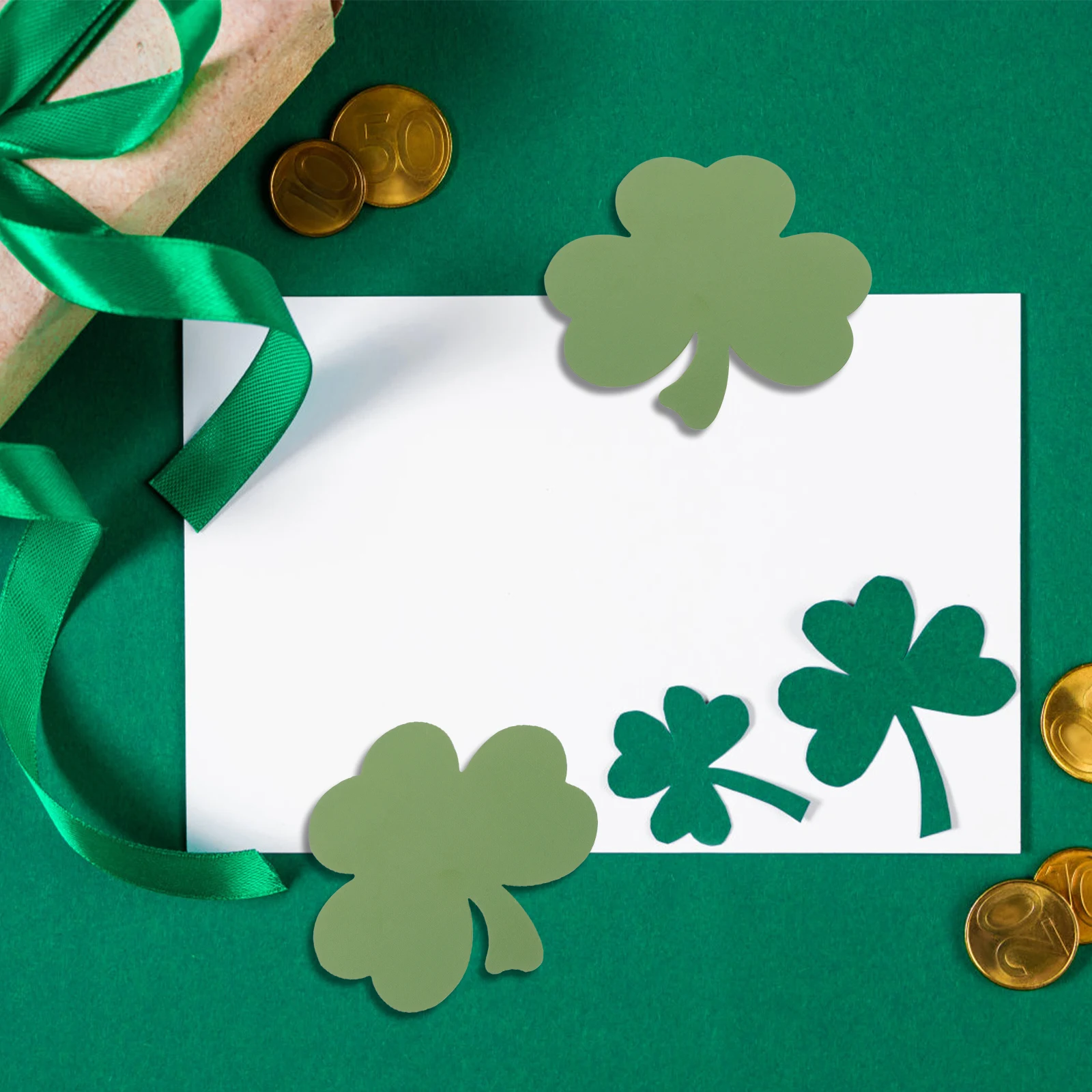 

Clover Card Classroom Decals Decorative Paper Cutouts Wallpaper Bulletin Board for Leaf