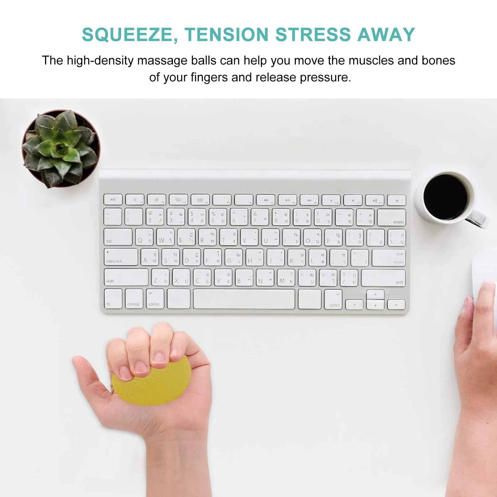 

3Pcs Hand Grip Balls Squeeze Exercise Stress Relief Portable Home Office Therapy Strength Trainer Stress Ball Decompress Balls