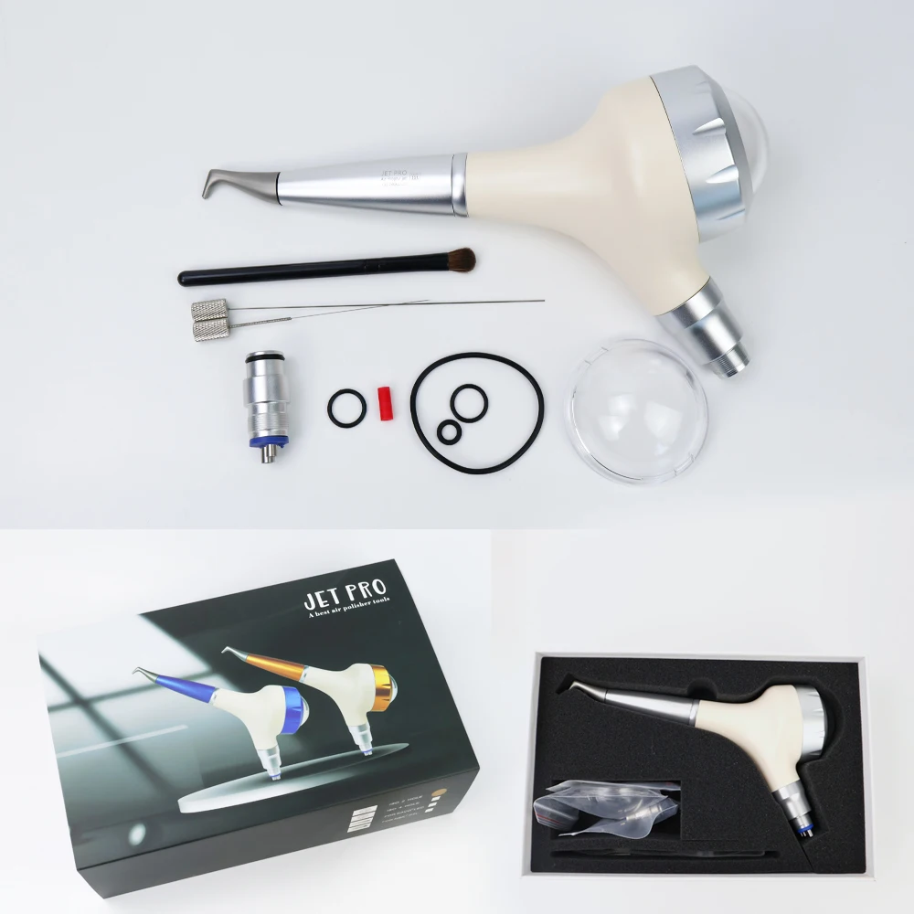 Dental Air Polisher Teeth Whitening Spray Sandblasting Machine Jet Pro Teeth Polishing 2Hole 4Hole with KV Quick Coupling