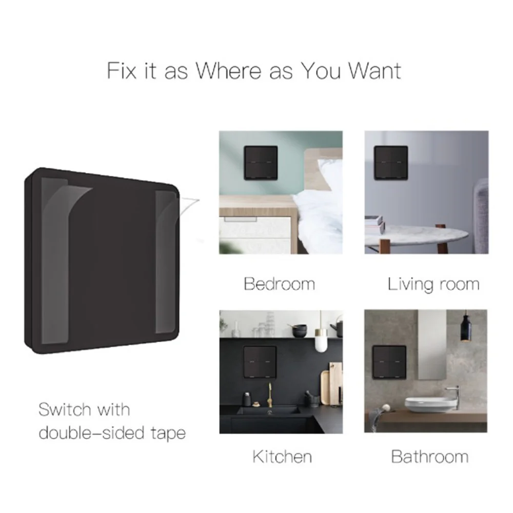 

A69Z 4 группы для Tuya Zigbee Wireless 12, переключатель сцены, кнопочный контроллер, сценарий автоматизации с питанием от батареи