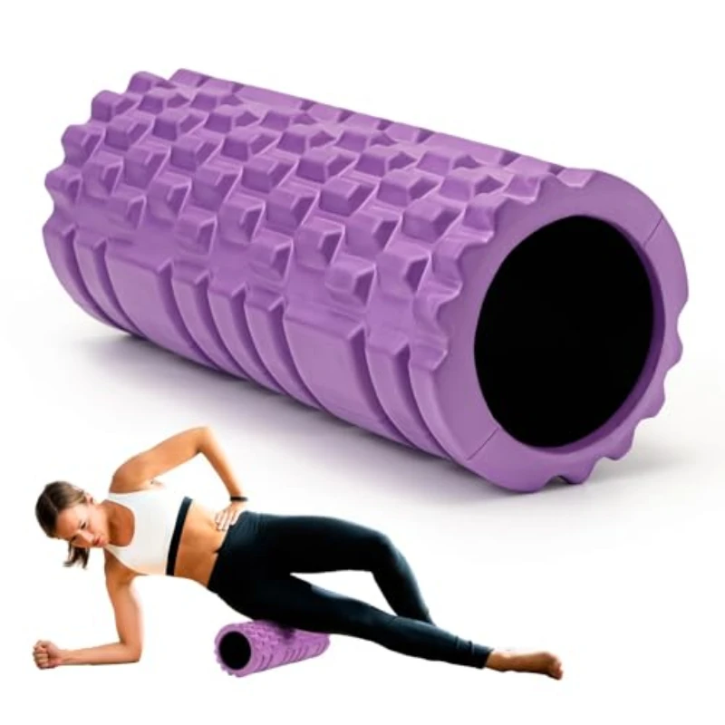 1 Foam Roller Yoga Column Fitness Yoga EVA Foam Roller Yoga Stick Deep Tissue Massage Roller, Suitable for Back and Leg Muscle