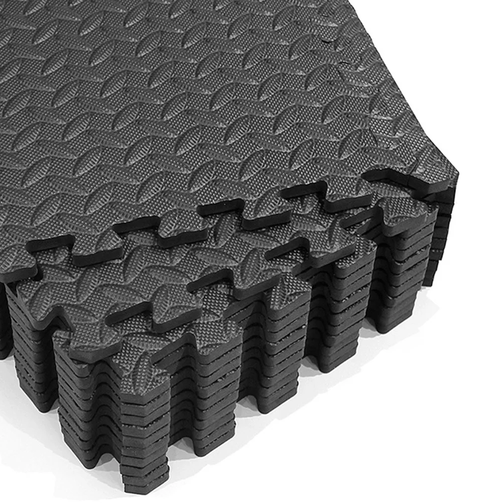 12 قطعة حصيرة أرضية من الفوم صديقة للبيئة تصميم أوراق إيفا سجادة ضد الإنزلاق لتخفيف الضغط غطاء أرضية لغرفة المعيشة وغرفة النوم