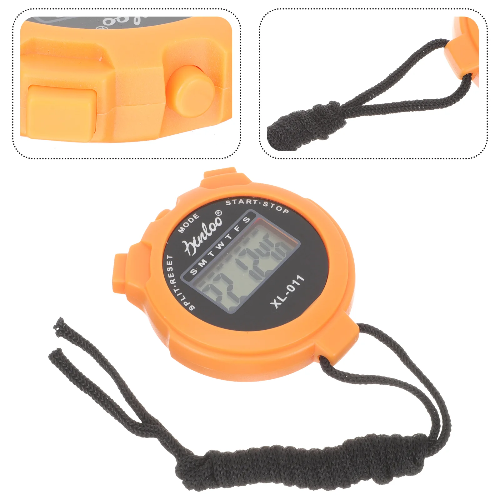 Digital Sports Stopwatch Elegant ABS Design Portable Timer Alarm Clock for Teachers Students Cookers Loud Sound Alert