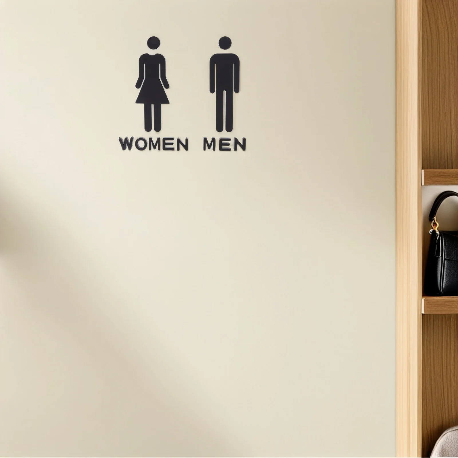 

2Pcs Bathroom Door Signs Acrylic Waterproof Restroom Marker with 3D Male Female Icons for Office Hotel School Commercial