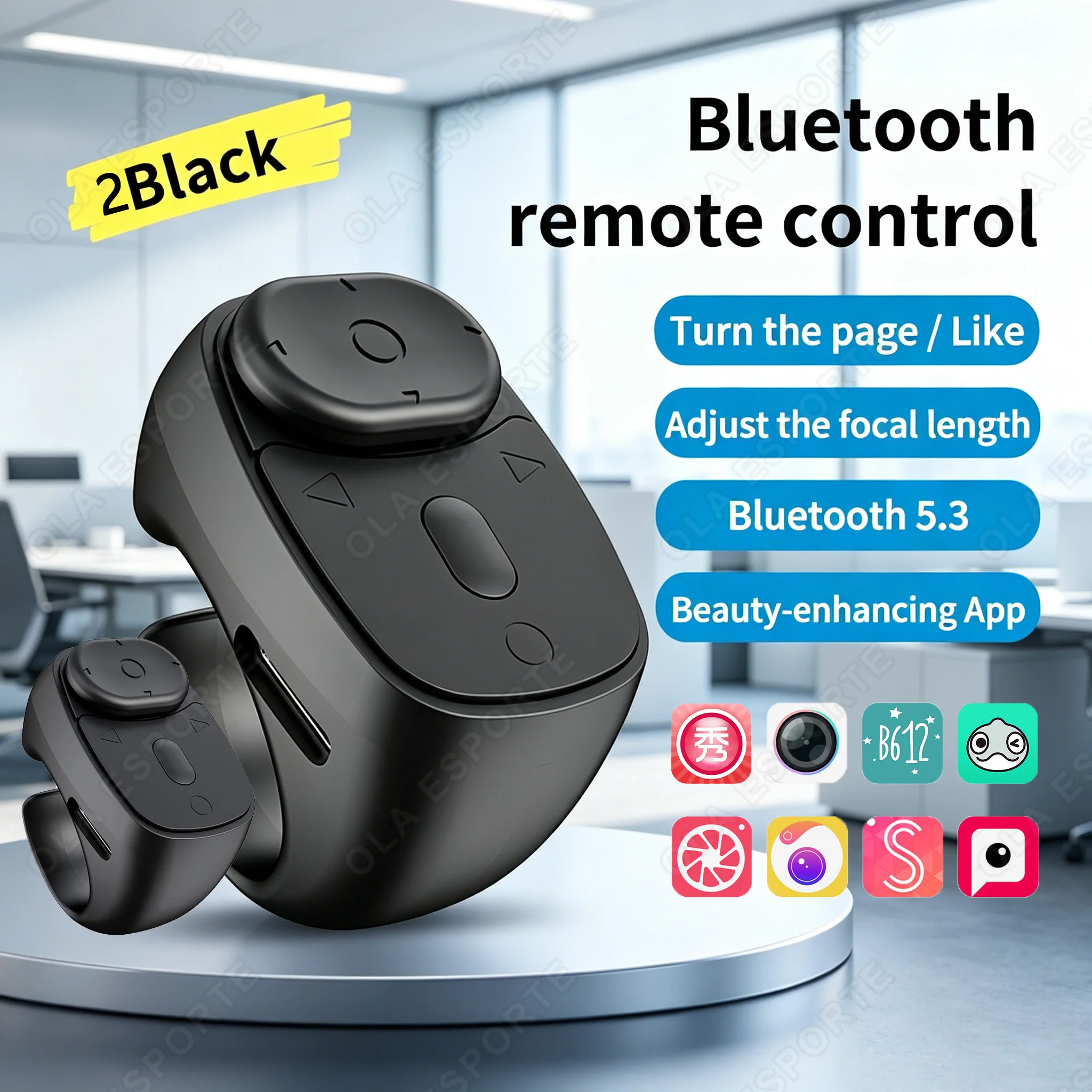 New Remote Control Bluetooth Page Turning Ring, Multifunction Accessory