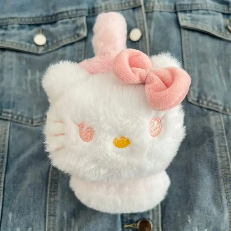 Sanrio hello kitty pelúcia earflap kawaii kitty gato boneca quente earmuff bonito dos desenhos animados engrossado orelhas quentes earmuffs presentes de natal