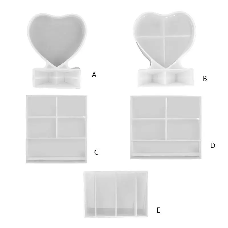 A52E Liebe Rechteck Fotorahmen mit Basis Harz Form Handgefertigte Ornamente Silikonform – Detail 5