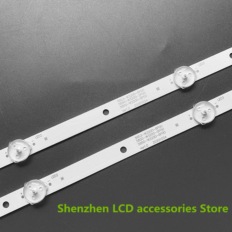 용 32E2A 32X6 43MK-W32000-Y5P00 5850-W32000-5P00 32 인치 알루미늄 100% LCD TV 백라이트 바 5LED 3V 56.5CM