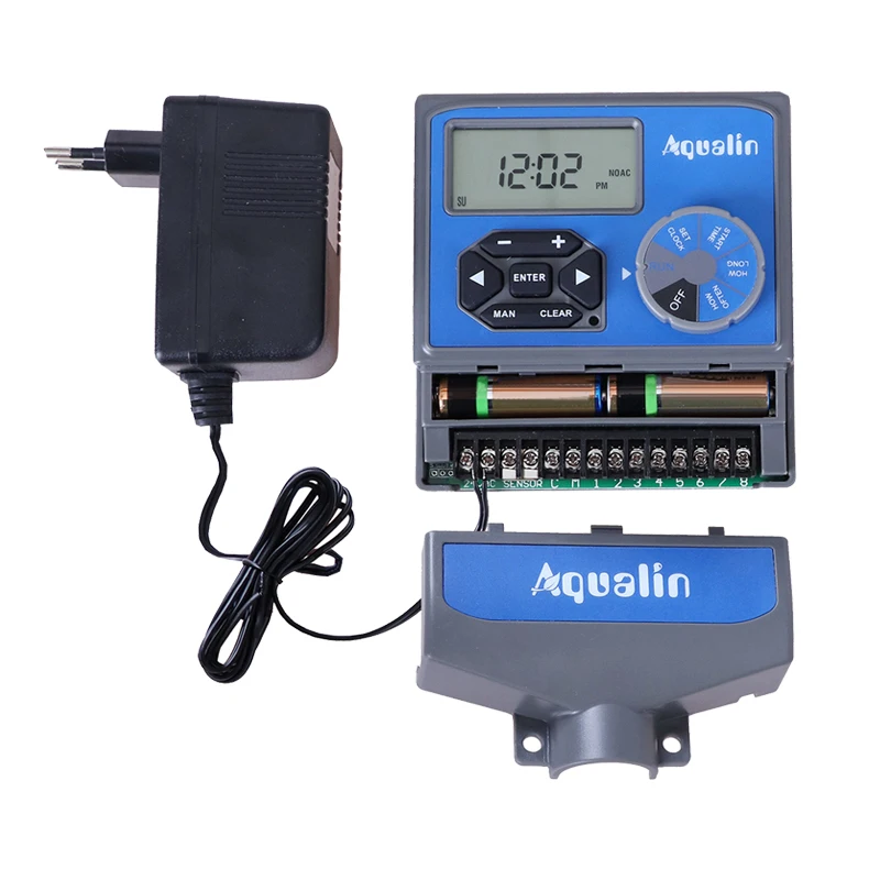 8 Stations Garden Automatic Irrigation AC 230V Input Controller Water Timer Watering System with EU Standard Transformer