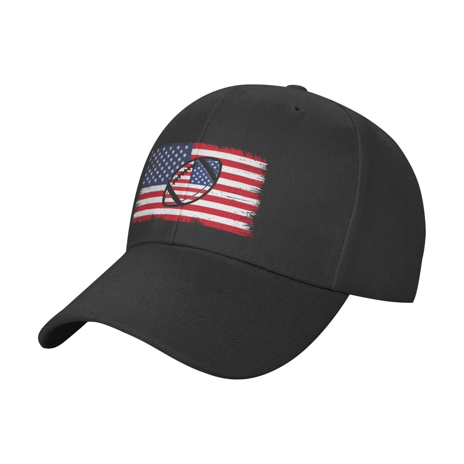 American Football Flag Baseball Cap for Men Women Hat Adjustable Truck Driver Hats Casquette Caps Black