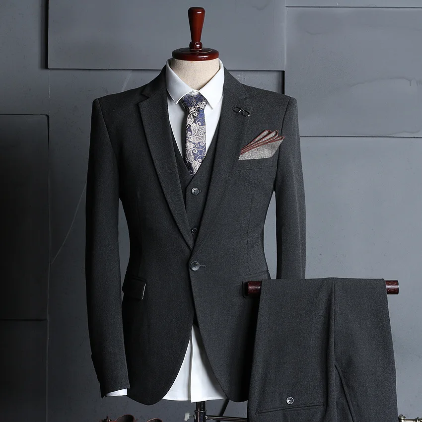 (17) Customized New Men's Casual Suit Jacket Groom Wedding Dress Suit