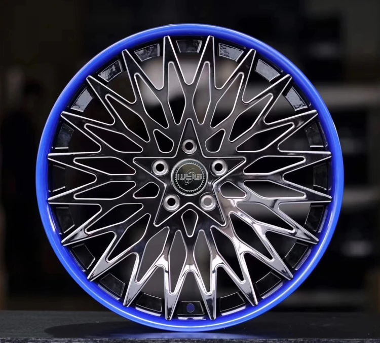 

19 20 21 22-дюймовые кованые диски для Benz BMW Audi Bentley Tesla Mustang Ferrari Высококачественные кованые диски на заказ, 2 шт., синие кованые диски