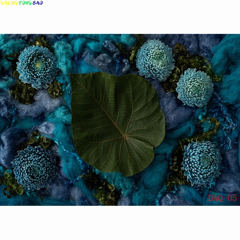 Vinyl Newborn Digital Background With Heart Shape And Fur Photography Backdrop Birthday Baby Hundred Days Studio Props XSE-12