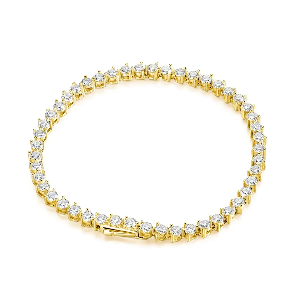 Bracelet Tennis Moissanite KNOBSPIN 3 Griffes Argent 4