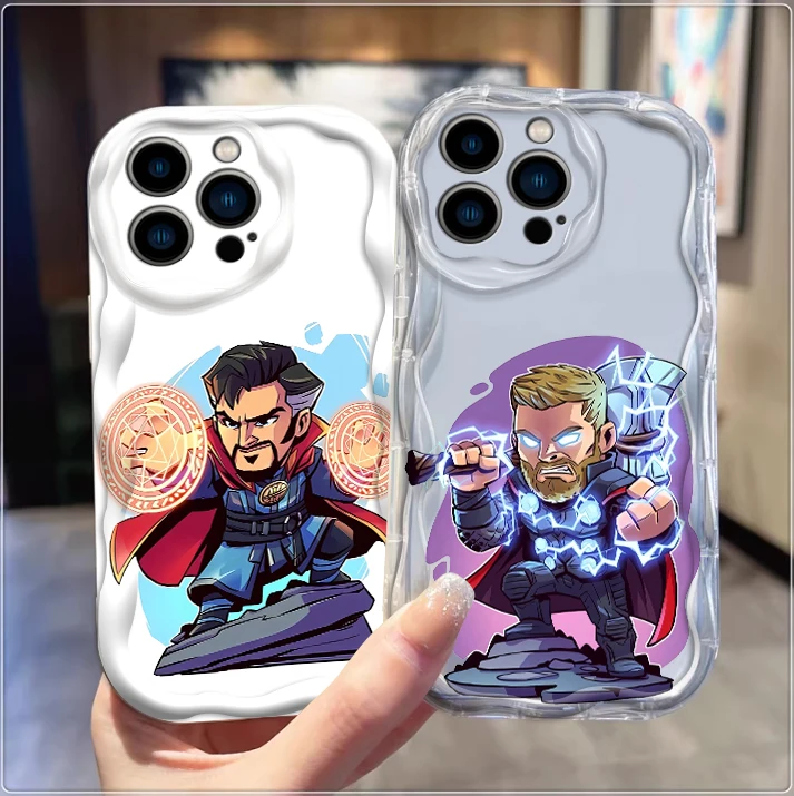 Black Widow Marvel Cartoon For Apple iPhone 15 14 13 12 11 XS XR X Pro Max Plus Wave Oil Soft Phone Case