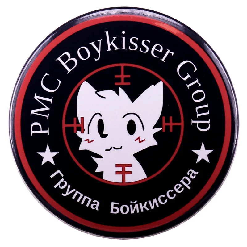 PMC-Boykisser-Group Meme Pinback Ukraine Tinplate Clothing Backpack Jewelry