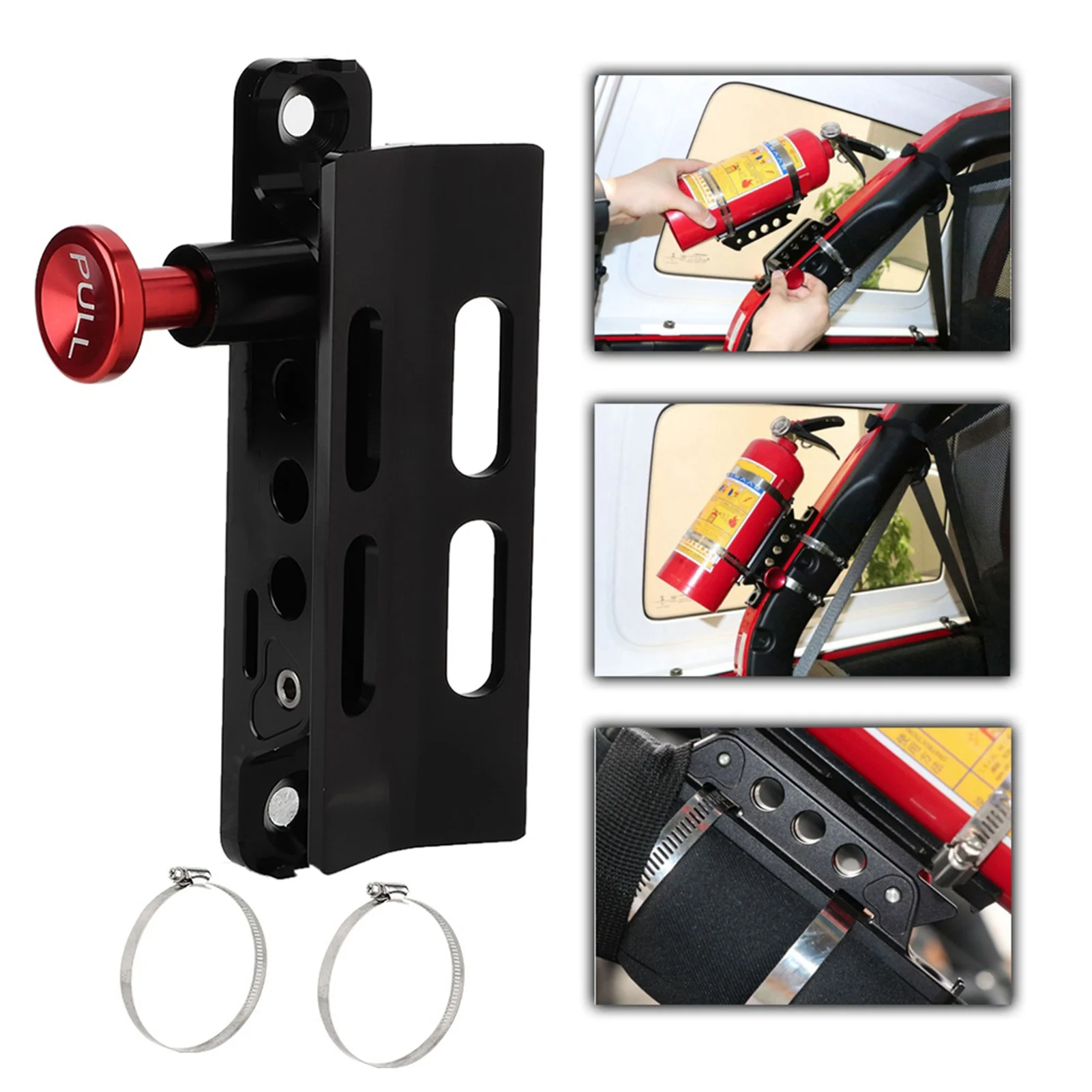 Car Extinguisher Mount Bracket Adjustable Fit For Jeep Wrangler Sport/ JK/ Kymco Fire Extinguisher Holder For Most ATV UTV